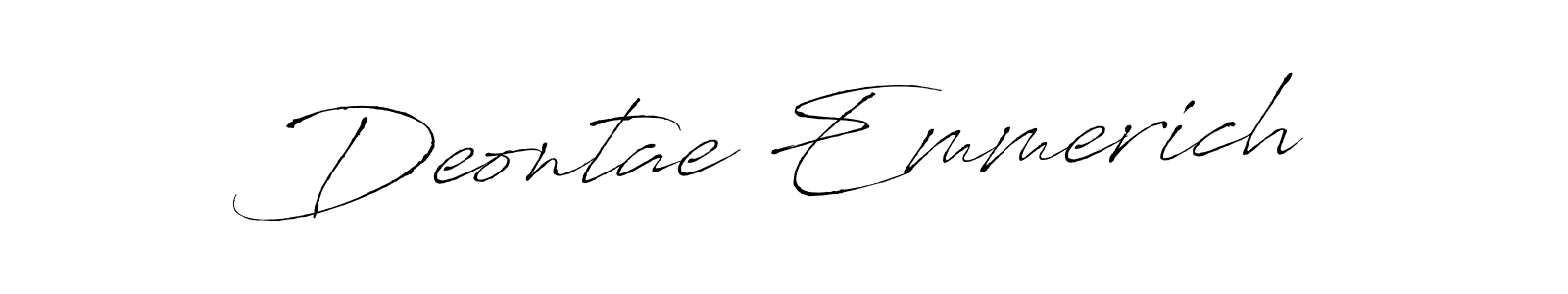 The best way (Antro_Vectra) to make a short signature is to pick only two or three words in your name. The name Deontae Emmerich include a total of six letters. For converting this name. Deontae Emmerich signature style 6 images and pictures png