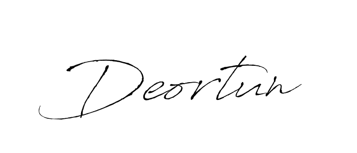Design your own signature with our free online signature maker. With this signature software, you can create a handwritten (Antro_Vectra) signature for name Deortun. Deortun signature style 6 images and pictures png