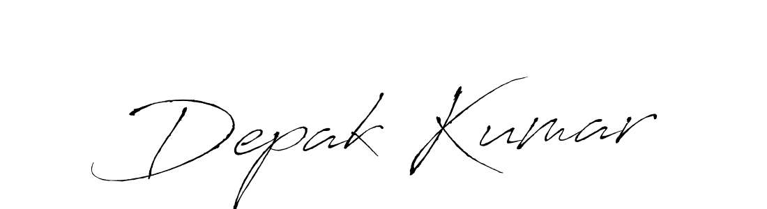 Create a beautiful signature design for name Depak Kumar. With this signature (Antro_Vectra) fonts, you can make a handwritten signature for free. Depak Kumar signature style 6 images and pictures png