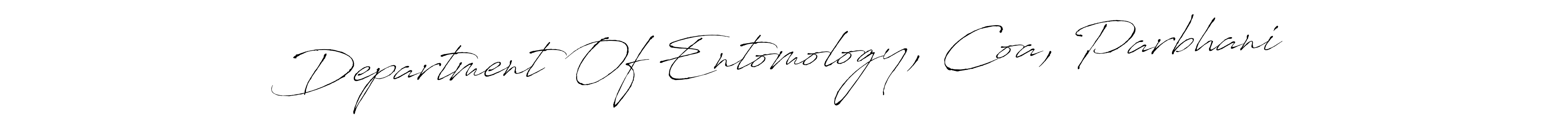 How to make Department Of Entomology, Coa, Parbhani name signature. Use Antro_Vectra style for creating short signs online. This is the latest handwritten sign. Department Of Entomology, Coa, Parbhani signature style 6 images and pictures png