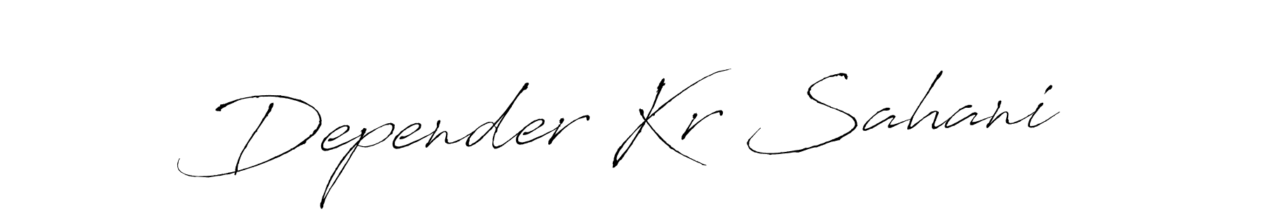 How to make Depender Kr Sahani signature? Antro_Vectra is a professional autograph style. Create handwritten signature for Depender Kr Sahani name. Depender Kr Sahani signature style 6 images and pictures png