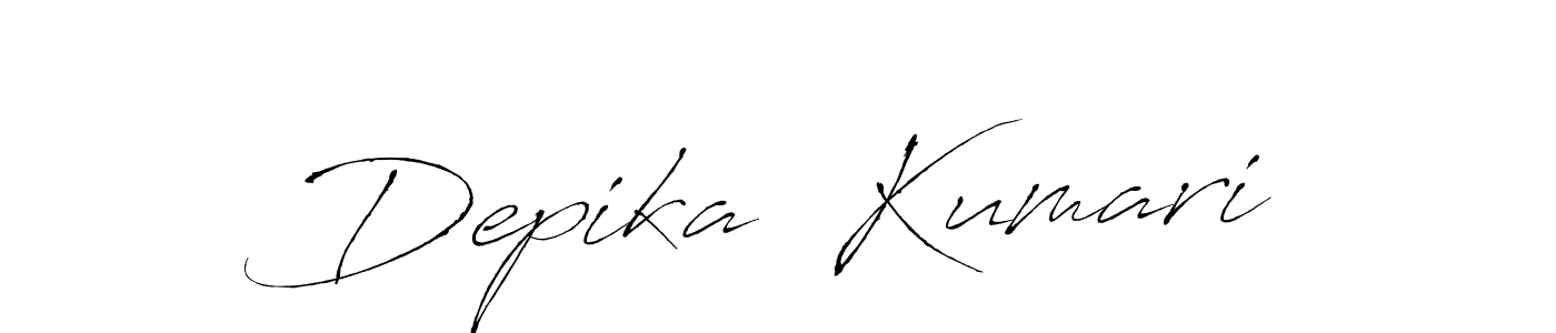 The best way (Antro_Vectra) to make a short signature is to pick only two or three words in your name. The name Depika  Kumari include a total of six letters. For converting this name. Depika  Kumari signature style 6 images and pictures png