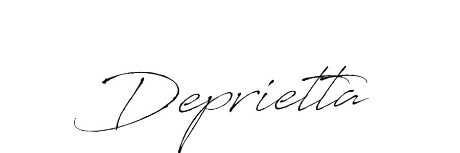 The best way (Antro_Vectra) to make a short signature is to pick only two or three words in your name. The name Deprietta include a total of six letters. For converting this name. Deprietta signature style 6 images and pictures png