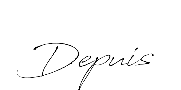 Depuis stylish signature style. Best Handwritten Sign (Antro_Vectra) for my name. Handwritten Signature Collection Ideas for my name Depuis. Depuis signature style 6 images and pictures png