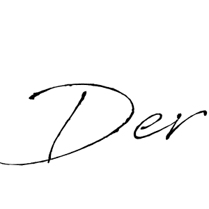 How to make Der signature? Antro_Vectra is a professional autograph style. Create handwritten signature for Der name. Der signature style 6 images and pictures png