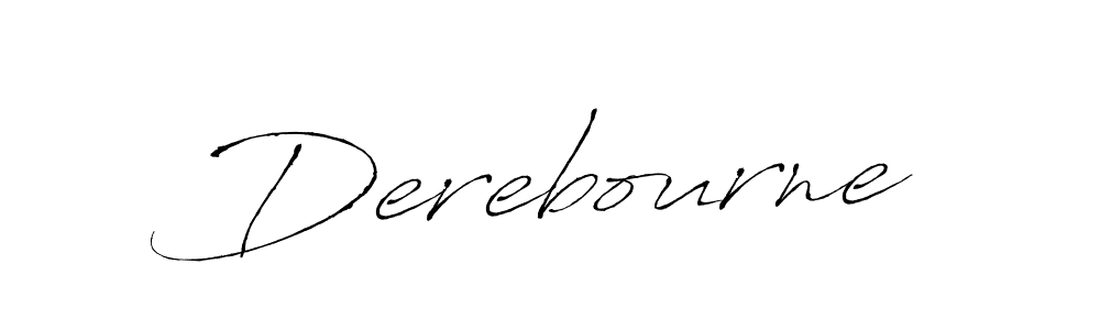 Create a beautiful signature design for name Derebourne. With this signature (Antro_Vectra) fonts, you can make a handwritten signature for free. Derebourne signature style 6 images and pictures png