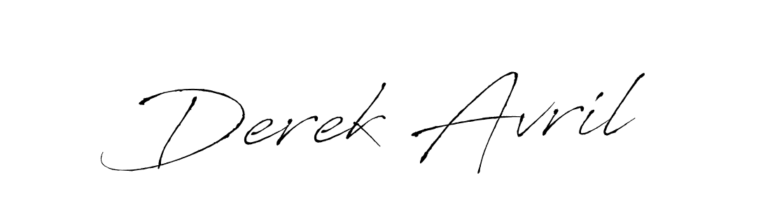 Derek Avril stylish signature style. Best Handwritten Sign (Antro_Vectra) for my name. Handwritten Signature Collection Ideas for my name Derek Avril. Derek Avril signature style 6 images and pictures png