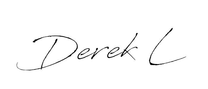 Similarly Antro_Vectra is the best handwritten signature design. Signature creator online .You can use it as an online autograph creator for name Derek L. Derek L signature style 6 images and pictures png