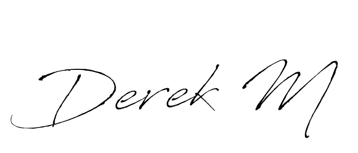 Design your own signature with our free online signature maker. With this signature software, you can create a handwritten (Antro_Vectra) signature for name Derek M. Derek M signature style 6 images and pictures png