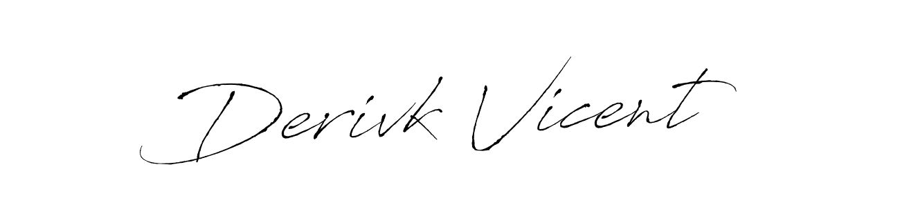 Also we have Derivk Vicent name is the best signature style. Create professional handwritten signature collection using Antro_Vectra autograph style. Derivk Vicent signature style 6 images and pictures png