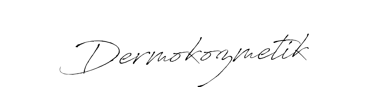 Similarly Antro_Vectra is the best handwritten signature design. Signature creator online .You can use it as an online autograph creator for name Dermokozmetik. Dermokozmetik signature style 6 images and pictures png