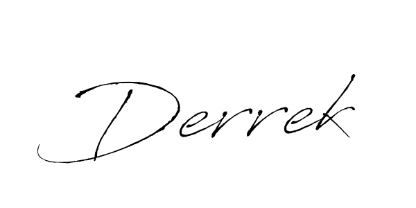 Create a beautiful signature design for name Derrek. With this signature (Antro_Vectra) fonts, you can make a handwritten signature for free. Derrek signature style 6 images and pictures png