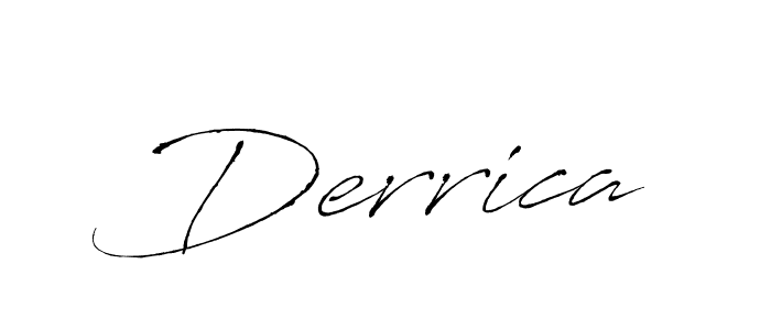 Create a beautiful signature design for name Derrica. With this signature (Antro_Vectra) fonts, you can make a handwritten signature for free. Derrica signature style 6 images and pictures png