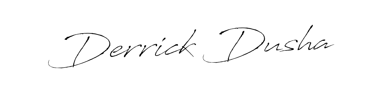 Antro_Vectra is a professional signature style that is perfect for those who want to add a touch of class to their signature. It is also a great choice for those who want to make their signature more unique. Get Derrick Dusha name to fancy signature for free. Derrick Dusha signature style 6 images and pictures png