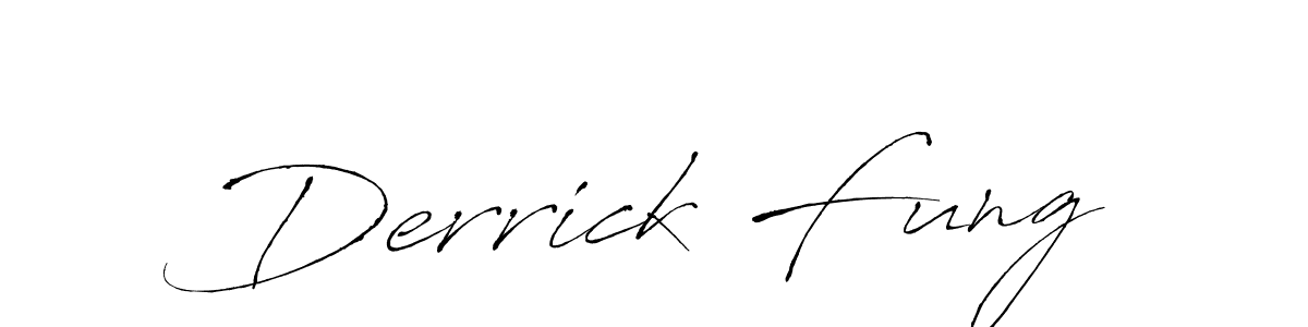 Use a signature maker to create a handwritten signature online. With this signature software, you can design (Antro_Vectra) your own signature for name Derrick Fung. Derrick Fung signature style 6 images and pictures png