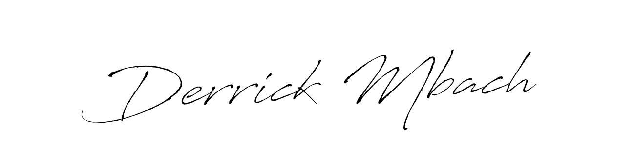 Make a beautiful signature design for name Derrick Mbach. With this signature (Antro_Vectra) style, you can create a handwritten signature for free. Derrick Mbach signature style 6 images and pictures png