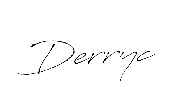 Design your own signature with our free online signature maker. With this signature software, you can create a handwritten (Antro_Vectra) signature for name Derryc. Derryc signature style 6 images and pictures png