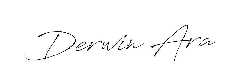 How to make Derwin Ara name signature. Use Antro_Vectra style for creating short signs online. This is the latest handwritten sign. Derwin Ara signature style 6 images and pictures png