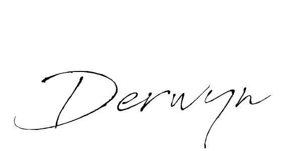 Design your own signature with our free online signature maker. With this signature software, you can create a handwritten (Antro_Vectra) signature for name Derwyn. Derwyn signature style 6 images and pictures png