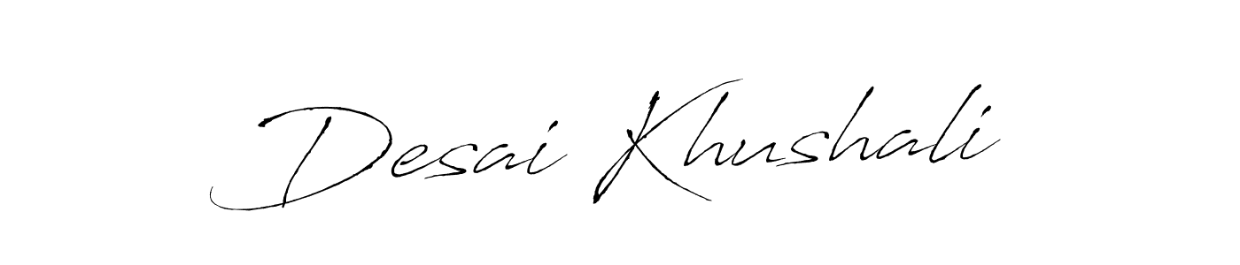 Antro_Vectra is a professional signature style that is perfect for those who want to add a touch of class to their signature. It is also a great choice for those who want to make their signature more unique. Get Desai Khushali name to fancy signature for free. Desai Khushali signature style 6 images and pictures png