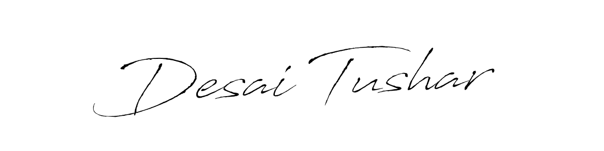 Desai Tushar stylish signature style. Best Handwritten Sign (Antro_Vectra) for my name. Handwritten Signature Collection Ideas for my name Desai Tushar. Desai Tushar signature style 6 images and pictures png