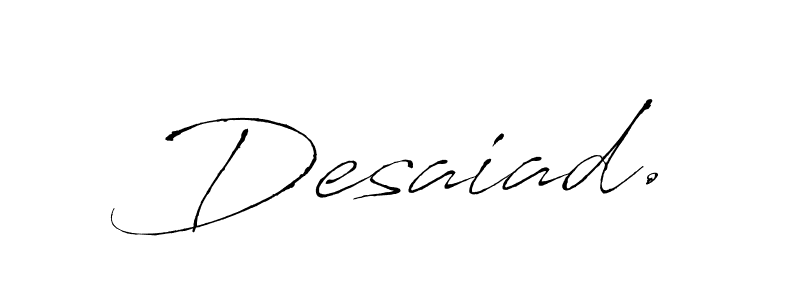 Similarly Antro_Vectra is the best handwritten signature design. Signature creator online .You can use it as an online autograph creator for name Desaiad.. Desaiad. signature style 6 images and pictures png