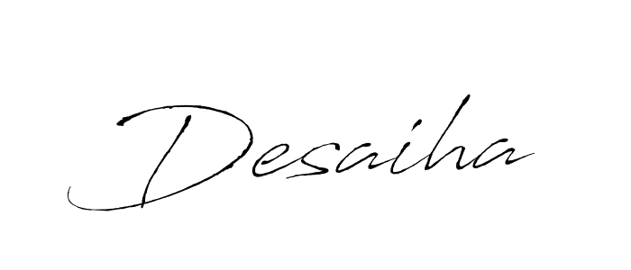 Design your own signature with our free online signature maker. With this signature software, you can create a handwritten (Antro_Vectra) signature for name Desaiha. Desaiha signature style 6 images and pictures png