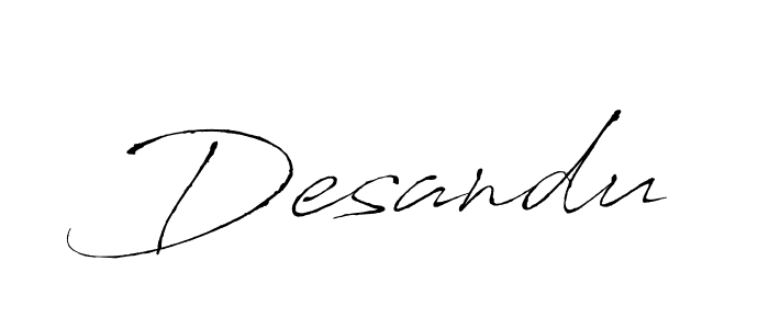 Create a beautiful signature design for name Desandu. With this signature (Antro_Vectra) fonts, you can make a handwritten signature for free. Desandu signature style 6 images and pictures png