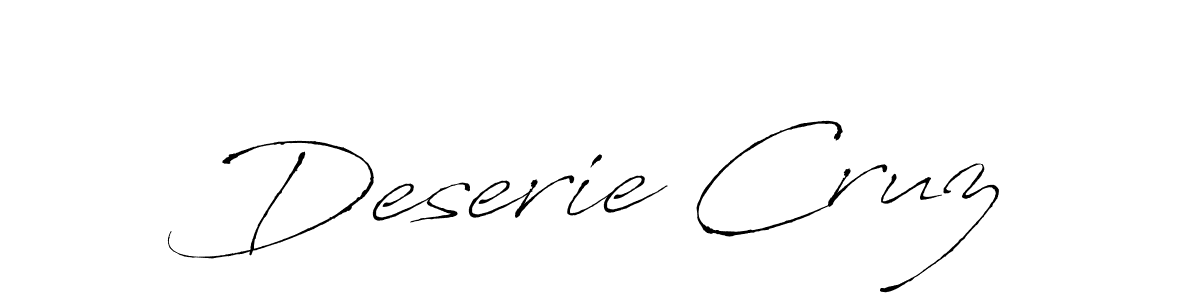 Create a beautiful signature design for name Deserie Cruz. With this signature (Antro_Vectra) fonts, you can make a handwritten signature for free. Deserie Cruz signature style 6 images and pictures png