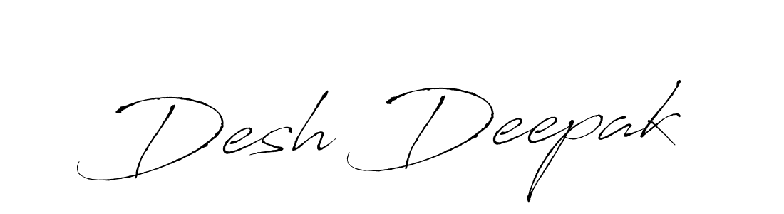 Design your own signature with our free online signature maker. With this signature software, you can create a handwritten (Antro_Vectra) signature for name Desh Deepak. Desh Deepak signature style 6 images and pictures png