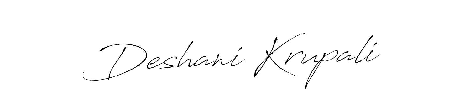 This is the best signature style for the Deshani Krupali name. Also you like these signature font (Antro_Vectra). Mix name signature. Deshani Krupali signature style 6 images and pictures png