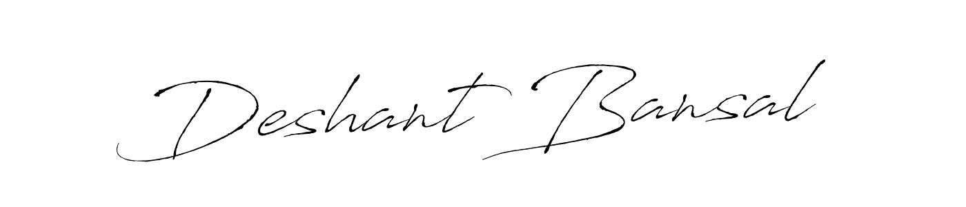 How to make Deshant Bansal signature? Antro_Vectra is a professional autograph style. Create handwritten signature for Deshant Bansal name. Deshant Bansal signature style 6 images and pictures png