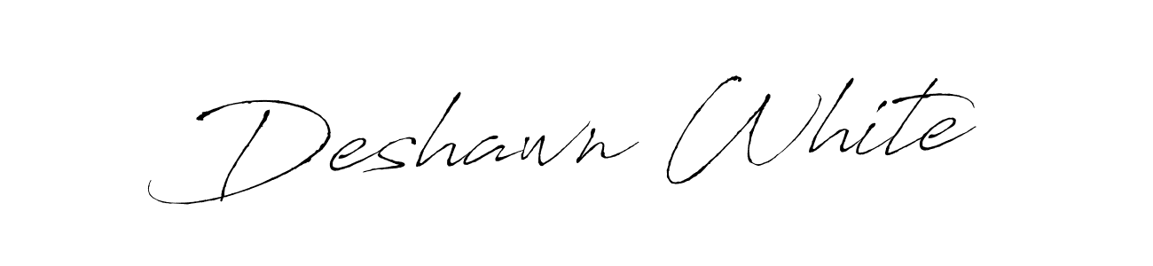 Deshawn White stylish signature style. Best Handwritten Sign (Antro_Vectra) for my name. Handwritten Signature Collection Ideas for my name Deshawn White. Deshawn White signature style 6 images and pictures png