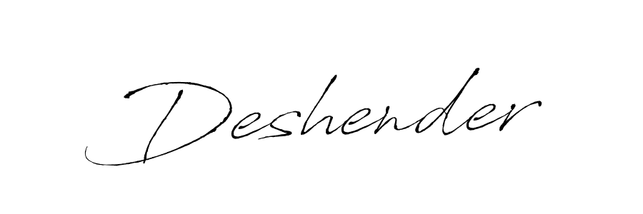 Use a signature maker to create a handwritten signature online. With this signature software, you can design (Antro_Vectra) your own signature for name Deshender. Deshender signature style 6 images and pictures png