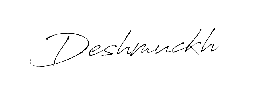 Deshmuckh stylish signature style. Best Handwritten Sign (Antro_Vectra) for my name. Handwritten Signature Collection Ideas for my name Deshmuckh. Deshmuckh signature style 6 images and pictures png