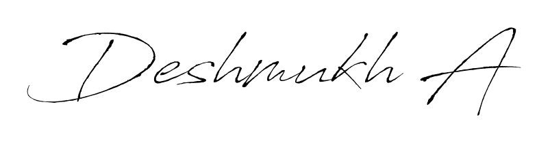 You can use this online signature creator to create a handwritten signature for the name Deshmukh A. This is the best online autograph maker. Deshmukh A signature style 6 images and pictures png