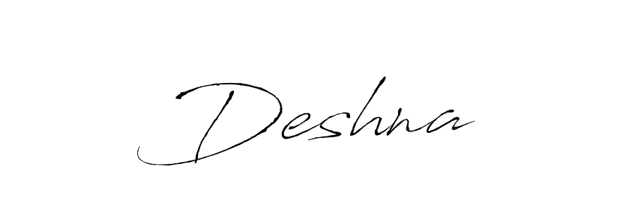 Design your own signature with our free online signature maker. With this signature software, you can create a handwritten (Antro_Vectra) signature for name Deshna✨. Deshna✨ signature style 6 images and pictures png