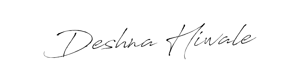 Create a beautiful signature design for name Deshna Hiwale. With this signature (Antro_Vectra) fonts, you can make a handwritten signature for free. Deshna Hiwale signature style 6 images and pictures png