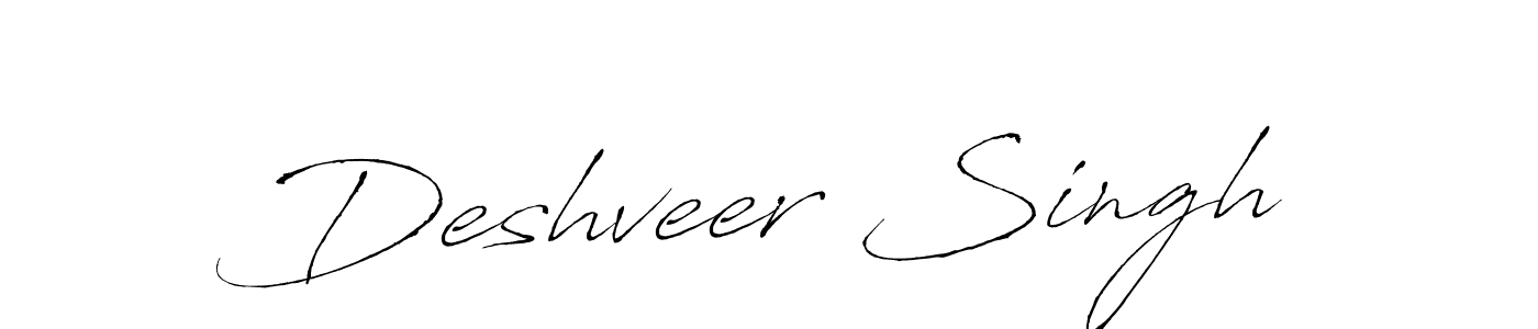 Design your own signature with our free online signature maker. With this signature software, you can create a handwritten (Antro_Vectra) signature for name Deshveer Singh. Deshveer Singh signature style 6 images and pictures png