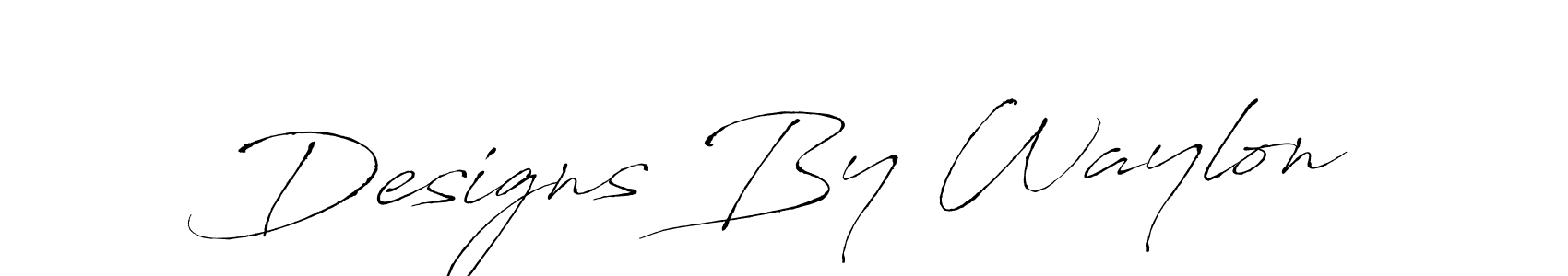 Design your own signature with our free online signature maker. With this signature software, you can create a handwritten (Antro_Vectra) signature for name Designs By Waylon. Designs By Waylon signature style 6 images and pictures png