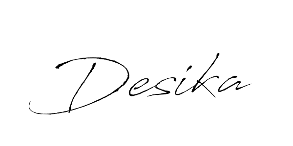if you are searching for the best signature style for your name Desika. so please give up your signature search. here we have designed multiple signature styles  using Antro_Vectra. Desika signature style 6 images and pictures png
