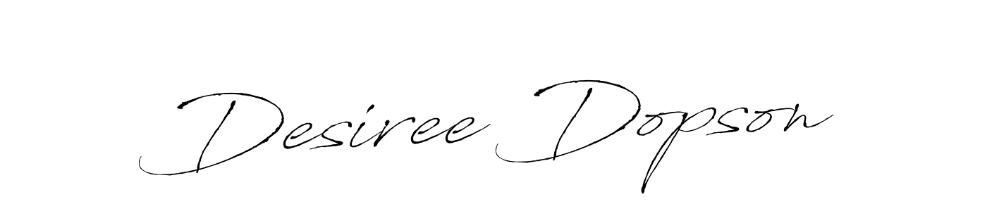 Create a beautiful signature design for name Desiree Dopson. With this signature (Antro_Vectra) fonts, you can make a handwritten signature for free. Desiree Dopson signature style 6 images and pictures png