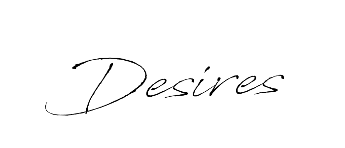 Use a signature maker to create a handwritten signature online. With this signature software, you can design (Antro_Vectra) your own signature for name Desires. Desires signature style 6 images and pictures png