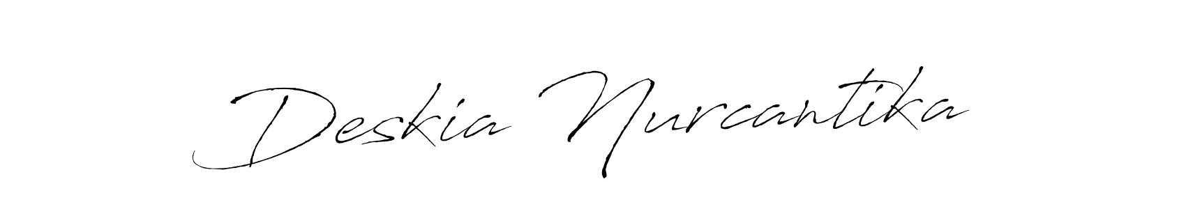 Design your own signature with our free online signature maker. With this signature software, you can create a handwritten (Antro_Vectra) signature for name Deskia Nurcantika. Deskia Nurcantika signature style 6 images and pictures png