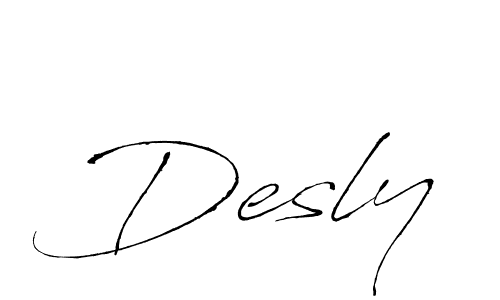 How to make Desly signature? Antro_Vectra is a professional autograph style. Create handwritten signature for Desly name. Desly signature style 6 images and pictures png