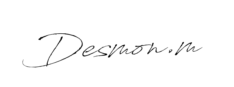 Also we have Desmon.m name is the best signature style. Create professional handwritten signature collection using Antro_Vectra autograph style. Desmon.m signature style 6 images and pictures png