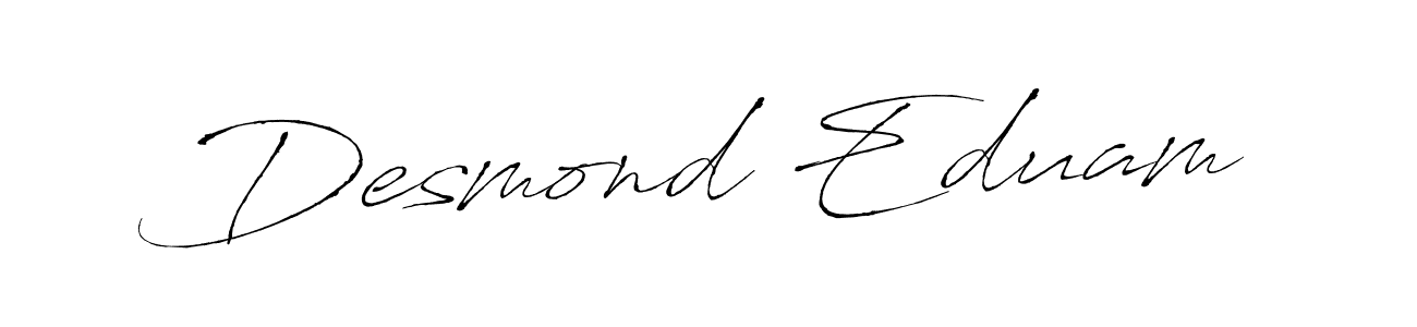 if you are searching for the best signature style for your name Desmond Eduam. so please give up your signature search. here we have designed multiple signature styles  using Antro_Vectra. Desmond Eduam signature style 6 images and pictures png