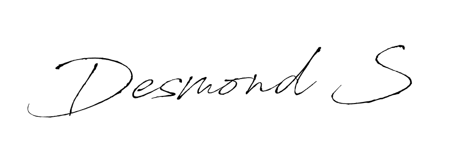 How to make Desmond S name signature. Use Antro_Vectra style for creating short signs online. This is the latest handwritten sign. Desmond S signature style 6 images and pictures png