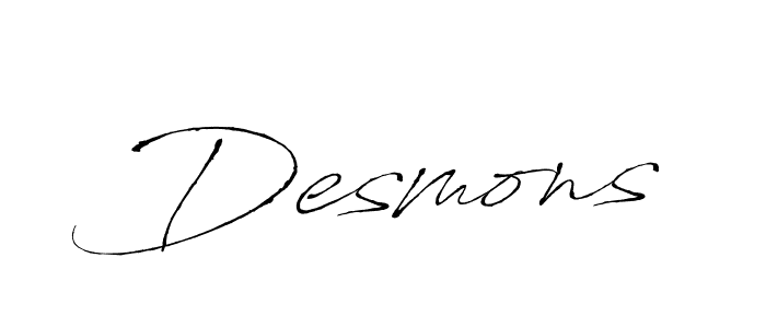 Antro_Vectra is a professional signature style that is perfect for those who want to add a touch of class to their signature. It is also a great choice for those who want to make their signature more unique. Get Desmons name to fancy signature for free. Desmons signature style 6 images and pictures png