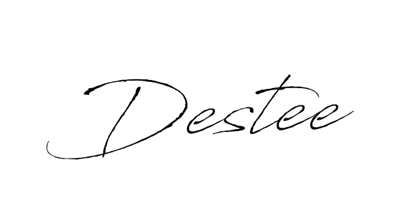 You should practise on your own different ways (Antro_Vectra) to write your name (Destee) in signature. don't let someone else do it for you. Destee signature style 6 images and pictures png